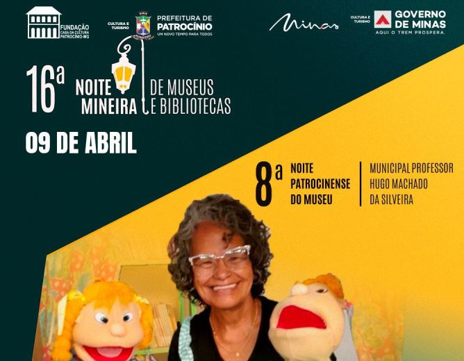 8ª Noite Mineira dos Museus será realizada na Biblioteca Municipal com programação voltada à literatura e interação cultural