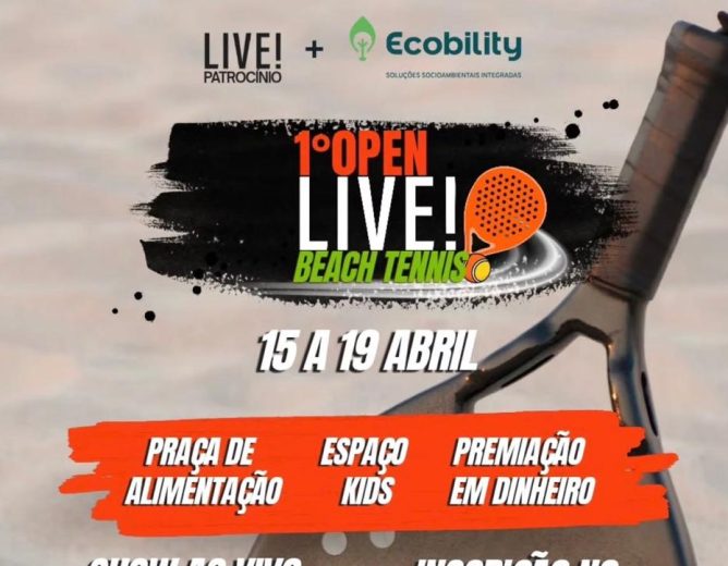 1º Open Live! Beach Tennis será realizado em Patrocínio com programação esportiva e cultural